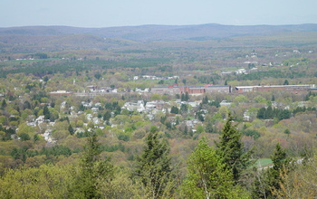Development in Massachusetts surrounded by forest